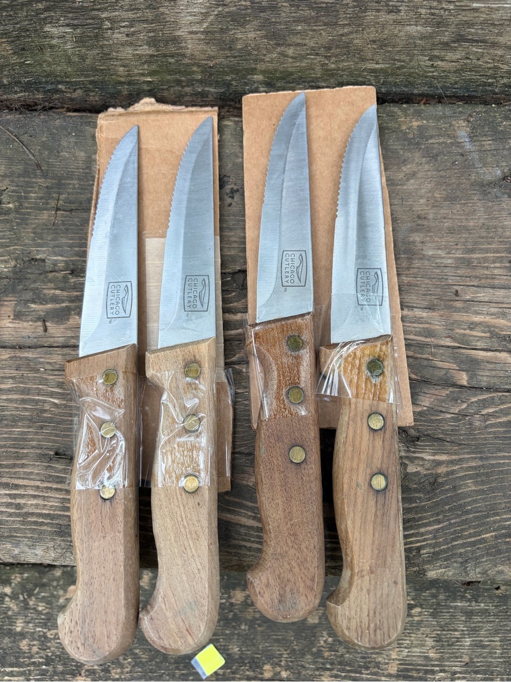 Chicago Cutlery Wood Handle Stainless Steel Steak Knives - Set of 4, Brown